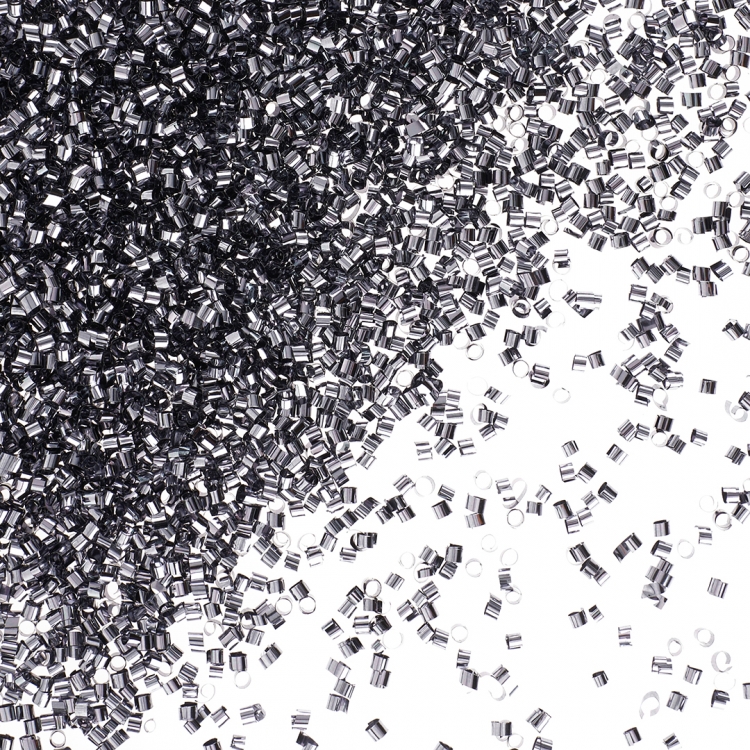 Конфетти фольга Цилиндр, Стальной, Металлик   