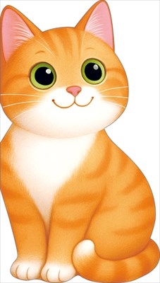 Открытка без надписи, Котик персиковый